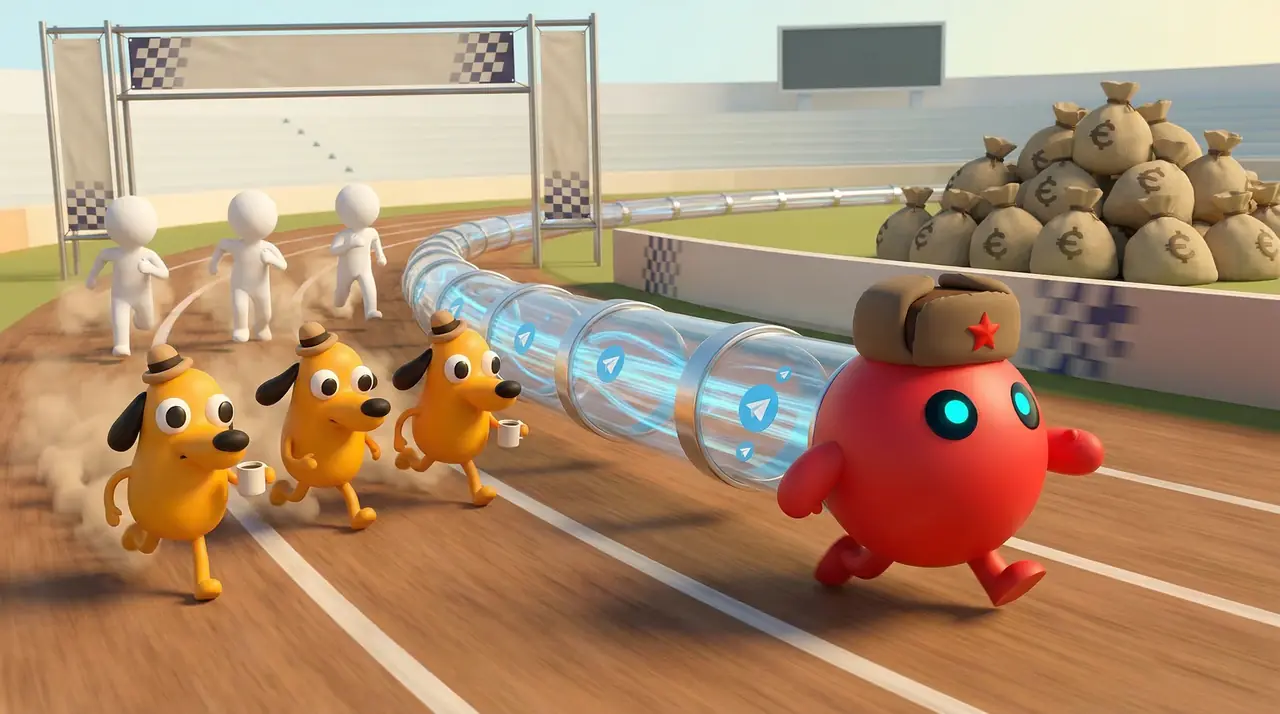 3D мем: race for money